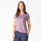 Dickies Women's Cooling Short Sleeve Pocket T-Shirt - Mauve Shadow Heather Size L (SSF400)