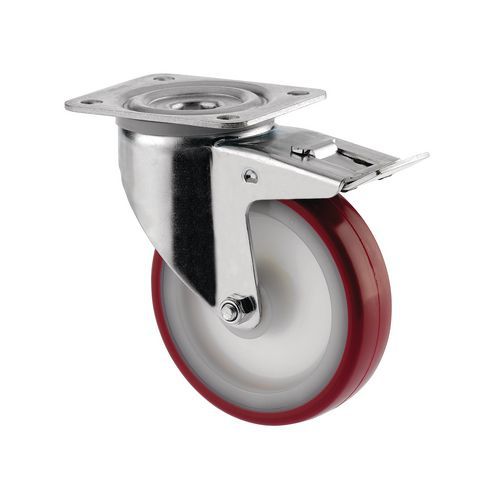Roulette Pivotante Avec Frein Force:200 Kg H Ht:155 Mm - Tente