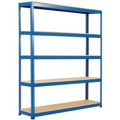 rayonnage d'entrepôt rapid 1 1980x1525x455 bleu 5 tablettes