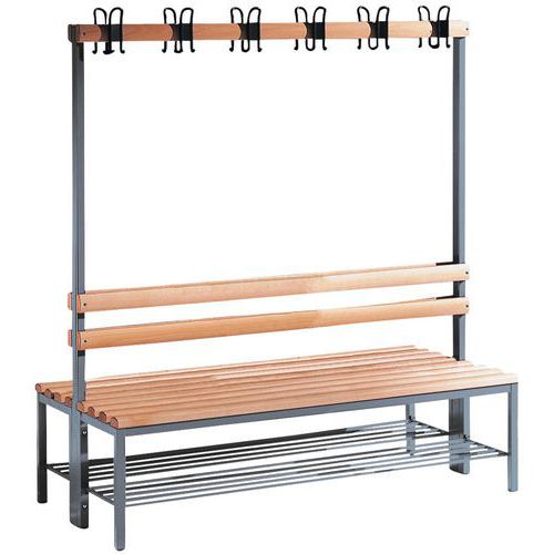 Combiné Banc Double Gardelux - 16 Patères - CP