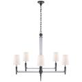 Visual Comfort Signature Collection Thomas O'Brien Lyra 42 Inch 8 Light Chandelier - TOB 5943BZ-L