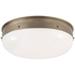 Visual Comfort Signature Collection Thomas O'Brien Hicks 17 Inch 1 Light LED Flush Mount - TOB 4064AN-WG