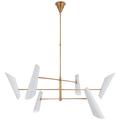 Visual Comfort Signature Collection AERIN Franca 68 Inch 6 Light LED Chandelier - ARN 5411HAB-WHT