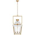 Visual Comfort Signature Collection Chapman & Myers Coventry 19 Inch Cage Pendant - CHC 5109WHT/AB-CG