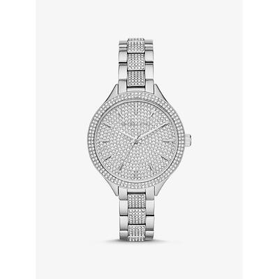 Michael Kors Pavé Silver-Tone Watch Silver One Size