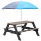 AXI - Nick table Pique Nique avec Parasol anthracite / gris Table de Jeu Enfant pour le jardin