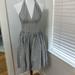 Anthropologie Dresses | Anthropologie Grey And White Striped Halter Dress | Color: Gray/White | Size: S