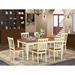 August Grove® Carmel Butterfly Leaf Rubberwood Solid Wood Dining Set Wood in Brown/White | Wayfair 766A5FE2A69A4A1781B7D0B07FF8347A