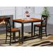 Charlton Home® Socha 4 - Person Counter Height Rubberwood Solid Wood Dining Set Wood in Black | 36 H in | Wayfair 01052D40265C4560AADF962D787EFA2C