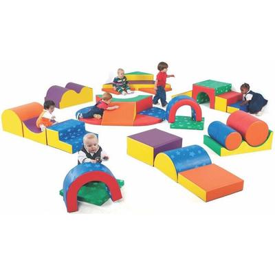 Childrens Factory Gross Motor Skills Play Center Group with Twenty Eight Super Soft Safe Young Child
