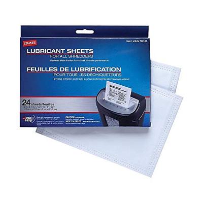 Staples 708147 Shredder Lubricating Sheets 24/Pk