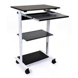 Mobile 3 Shelf Adjustable Stand Up Workstation - Luxor STAND-WS30 screenshot. Office Partitions & Panels directory of Office Furniture.