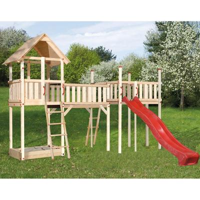 weka Tabaluga Spielelandschaft 816 Set Spielturm mit Rutsche und Brücke Image