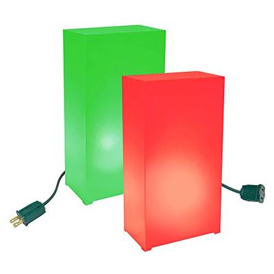 Lumabase 34010 10 Count Electric Luminaria Kit, Red/Green