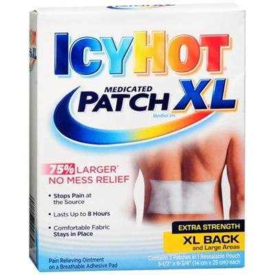 Icy Hot Medicated Patches Extra Strength Extra Large (back) 3 Each (pack Of 6)
