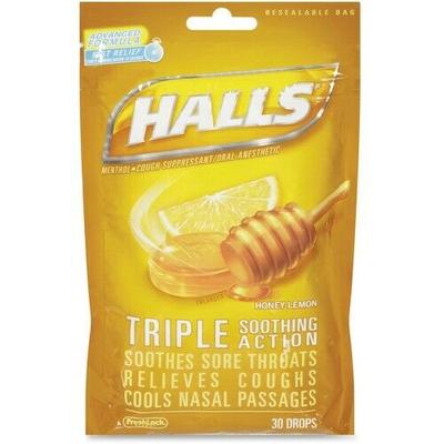 Cadbury Halls Honey-lemon Cough Drops - For Sore Throat, Cough, Nasal Congestion