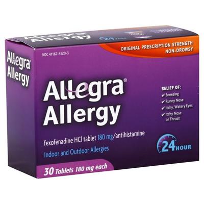 CHATTEM, INC. Allegra Allergy 24 Hour Indoor and Outdoor Original Prescription Strength 180 mg Table