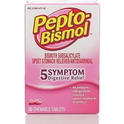 Pepto-Bismol Chewable Tablets Original 30 ea (Pack of 7)