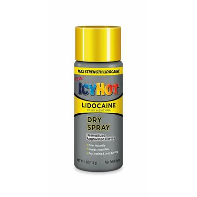 5 Pack Icy Hot Dry Spray With 4% Lidocaine, 4 Ounce