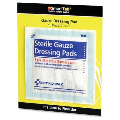 First Aid Only Sterile Gauze Dressing Pads (10 per Pack), White