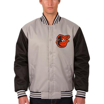 "JH Design Baltimore Orioles Gray/Black Poly Twill Jacket"