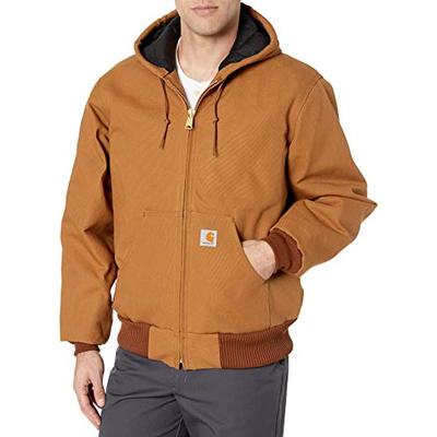 Carhartt Men's Big & Tall Quilted Flannel Lined Duck Active Jacket J140,Brown,XXXX-Large