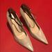 Nine West Shoes | Beigh And Black Pan Leather Heels | Color: Tan | Size: 9.5