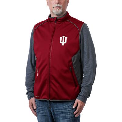 Franchise Club Men's Stadium Softshell Vest (Size L) Indiana Hoosiers/Dark Red, Polyester