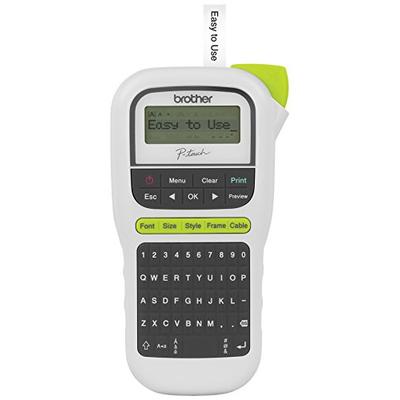 Brother P-touch, PTH110, Easy Portable Label Maker, Lightweight, Qwerty Keyboard, One-Touch Keys, Wh