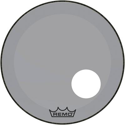 Remo Powerstroke P3 Colortone Smoke Resonant Bass Drum Head With 5 Offset Hole 22 In.