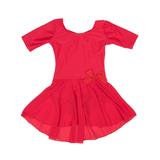 Leveret Girls' Leotards - Red Three-Quarter Sleeve Skirted Leotard - Toddler & Girls screenshot. Infant Bodysuits directory of Clothes.