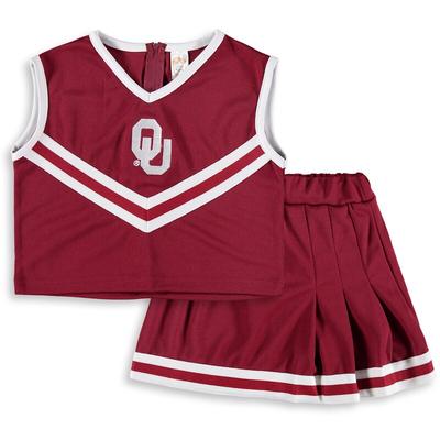 Oklahoma Sooners Girls Youth Two-Piece Cheer Set - Crimson