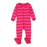 Leveret Girls' Footies - Red & Pink Stripe Footie - Infant, Toddler & Girls screenshot. Infant Bodysuits directory of Clothes.
