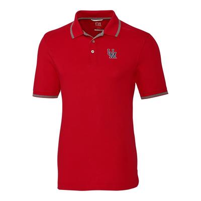 Ole Miss Rebels Cutter & Buck Vault Advantage Tipped Logo Polo - Red