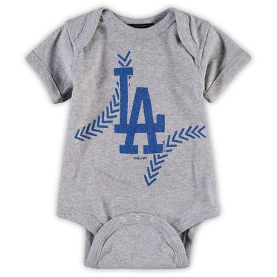 Newborn & Infant Gray Los Angeles Dodgers Running Home Bodysuit, Infant Boy's, Size: 3-6 Months, Gre