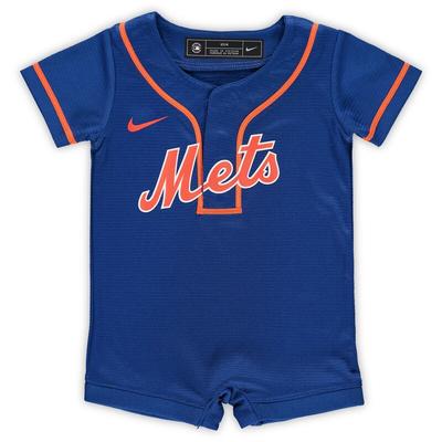 "Newborn & Infant Nike Royal New York Mets Official Jersey Romper"
