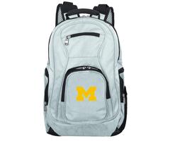 Denco NCAA Michigan Wolverines 19 in. Gray Laptop Backpack