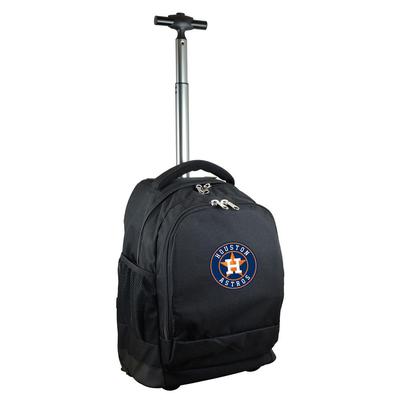 Denco MLB Houston Astros 19 in. Black Wheeled Premium Backpack