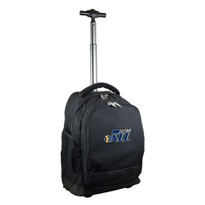 "Black Utah Jazz 19'' Premium Wheeled Backpack"