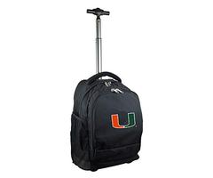 NCAA Miami Hurricanes Expedition Wheeled Backpack, 19-inches, Black