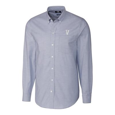 "Cutter & Buck Villanova Wildcats Light Blue Stretch Vault Logo Oxford Long Sleeve Shirt"
