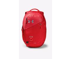 Under Armour UA Hustle 4.0 Backpack Red Silver Laptop School Bag New 1342651 600