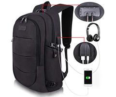 Travel Laptop Backpack Water Resistant Anti-Theft Bag with USB Charging Port and Lock 14/15.6 Inch C