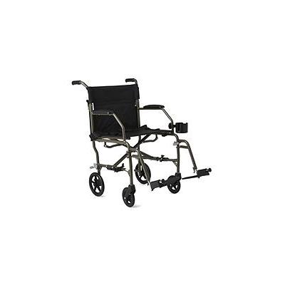 Medline Deluxe Ultra-Lightweight Transport Chair - Silver
