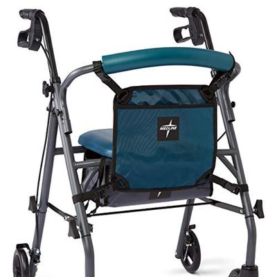 Medline Front Bag for Rollator Walkers, Adjustable Accessory Tote Easily Attaches to Most Walkers an