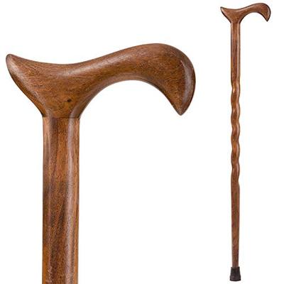 Brazos Walking Cane for Men and Women Handcrafted of Lightweight Wood and made in the USA, Walnut, 3