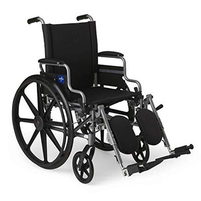 Medline Lightweight & User-Friendly Wheelchair With Flip-Back, Desk-Length Arms & Elevating Leg Rest
