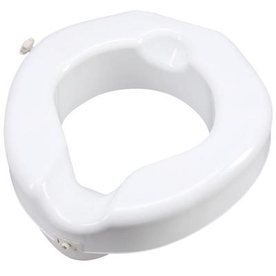 Carex Health Brands Safe Lock Raised Elevated Toilet Seat in White