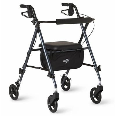 Medline Ultra Lightweight Rollator, Smoky Blue