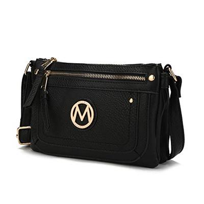 Mia K. Collection Crossbody bag for women - Removable Adjustable Strap - Vegan leather Crossover Des